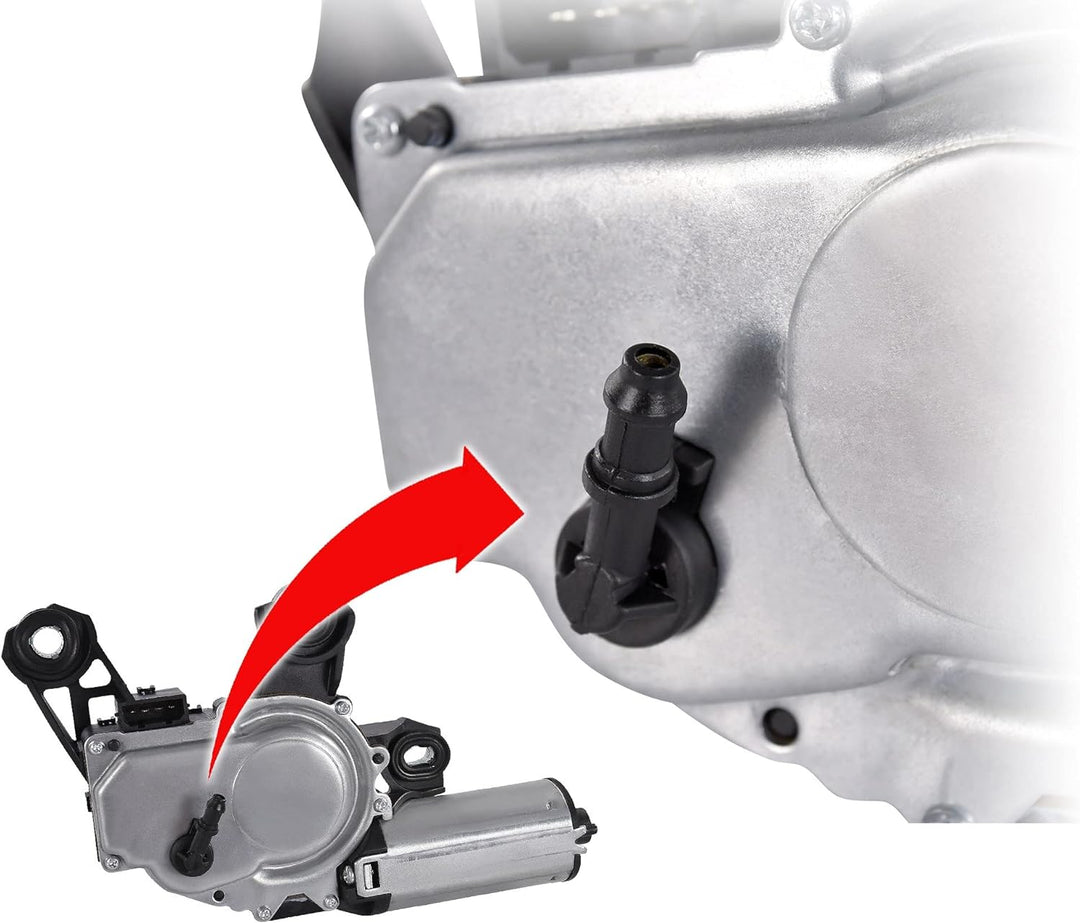 ATEC Germany Scheibenwischermotor 12v hinten inkl. Spritzdüse, Heckscheibenwischermotor