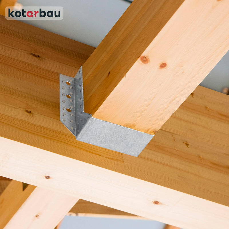 KOTARBAU® 10er Set Balkenschuh Typ A 100 mm Holzbalkenverbinder Balkenverbinder Verbinder für Baukon