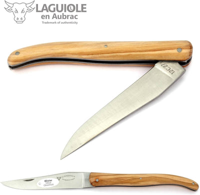 Laguiole en Aubrac L0512RLIL Taschenmesser Randonneur 12 cm, Messer Klinge 10 cm matt, massiver Grif