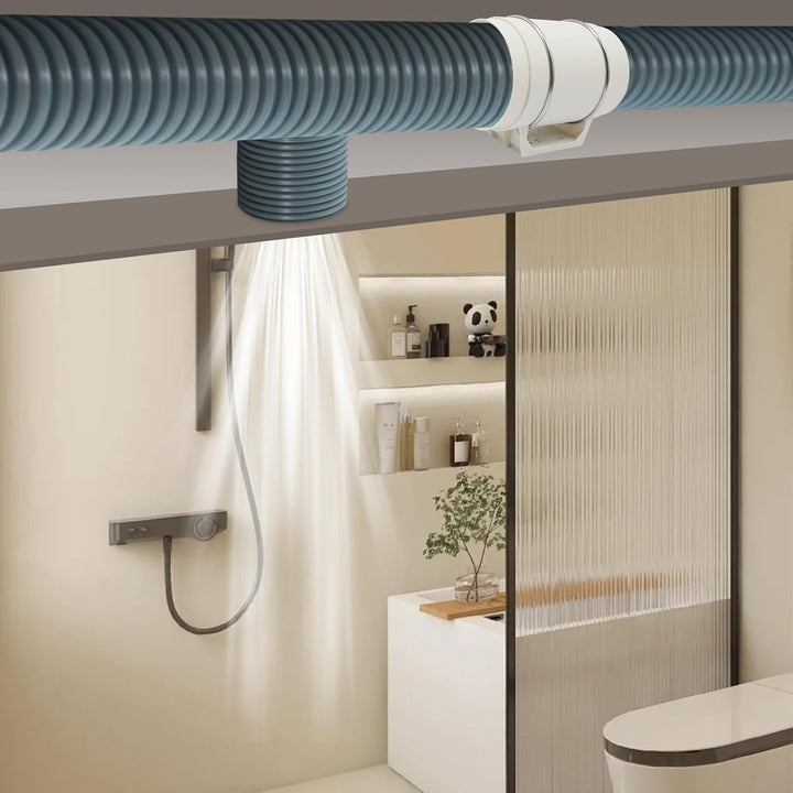 136W Rohrventilator – Inline-Abluftventilator, 900 m³/h, max. Umgebungstemperatur 60°C, 60 dB, geeig