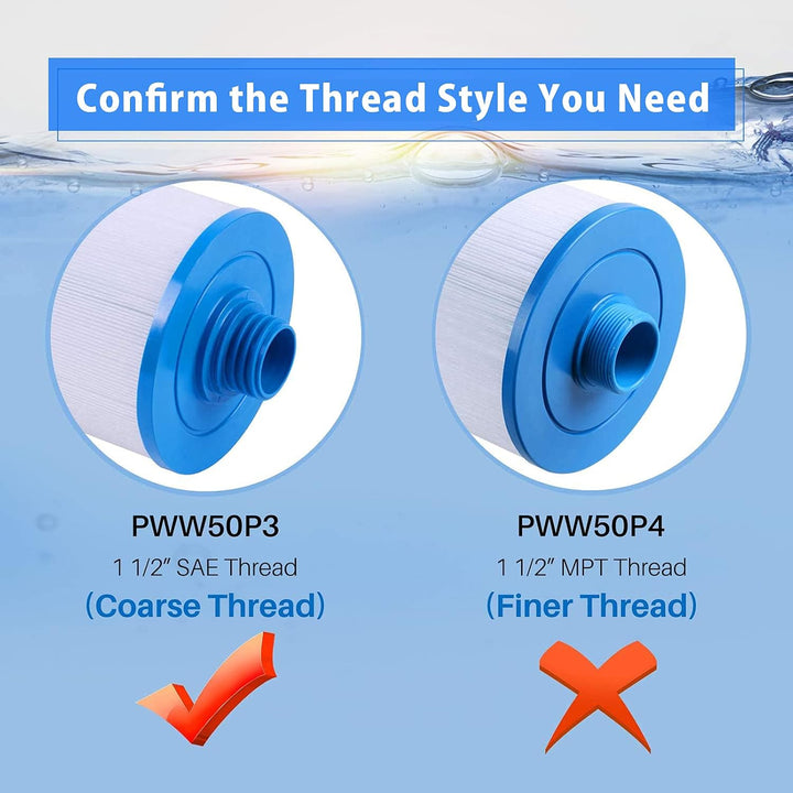 2 Stück Spa Filterkartusche,für Pleatco Pww50 Whirlpool-Filter，spa Filter Für Unicel 6ch-940 /Ersatz