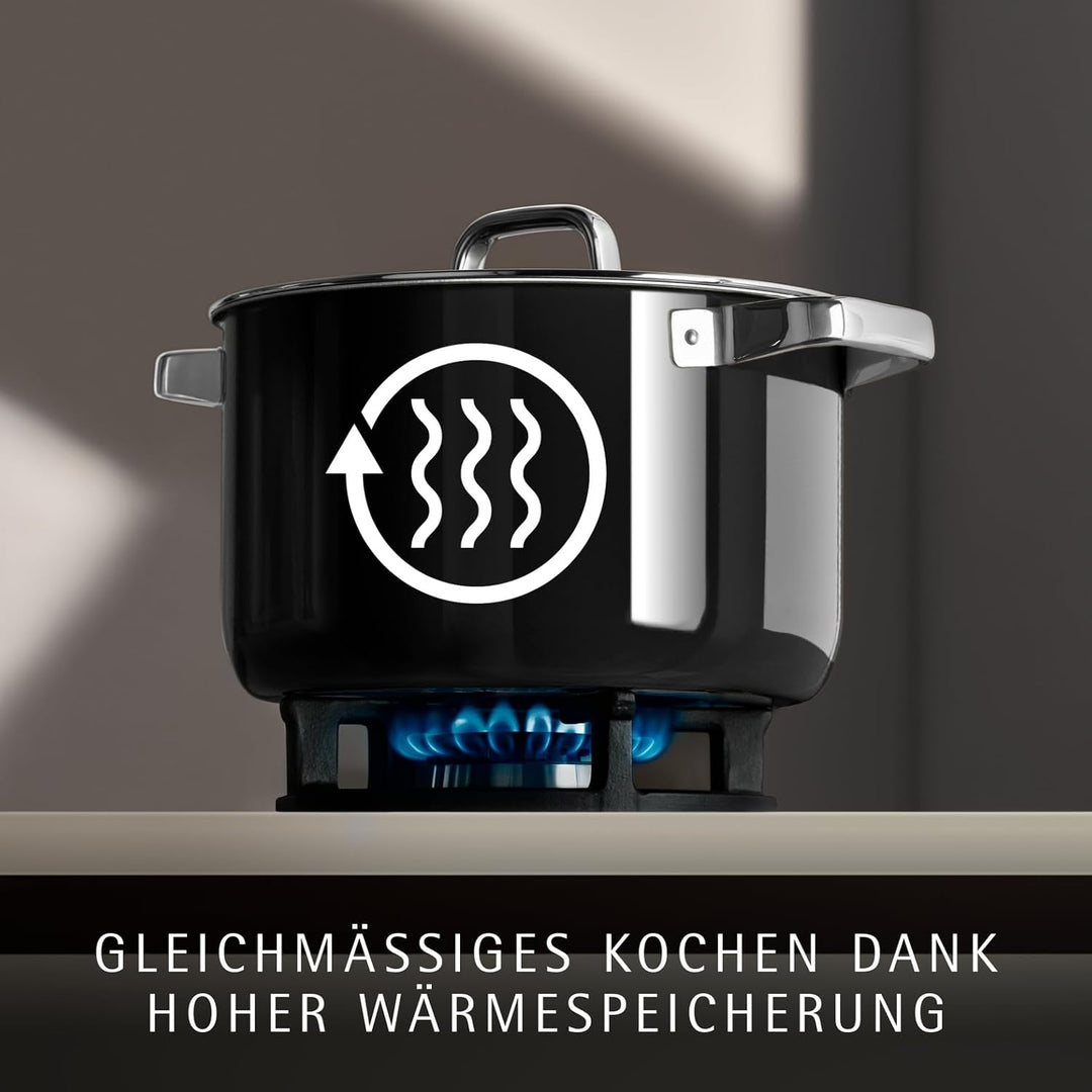 WMF Fusiontec Mineral Pro, Kochtopf mit Deckel, 24 cm, kratzfestes Material, Kochtopf Induktion, für