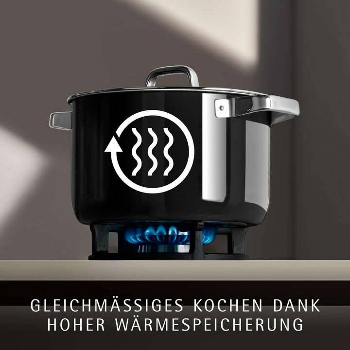 WMF Fusiontec Mineral Pro, Kochtopf mit Deckel, 24 cm, kratzfestes Material, Kochtopf Induktion, für