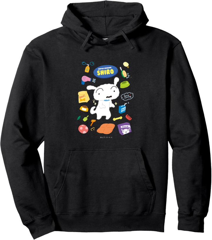 Crayon Shin-chan happy!Shiro Ankleiden Shiro Pullover Hoodie