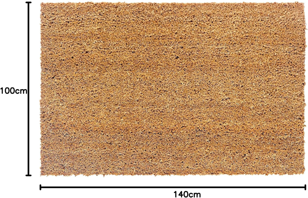 Fussmatte Kokos 140x100 cm schnittfest - 24mm Kokosmatte Natur, antibakteriell und extrem strapazier