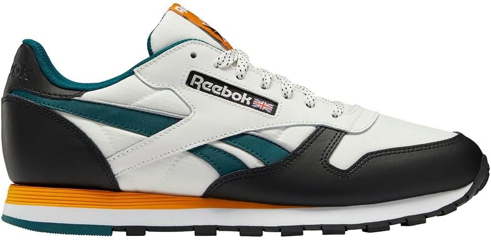 Reebok Classic Leather, Weiss 40 EU Beigegelbgruenschwarz, 40 EU Beigegelbgruenschwarz
