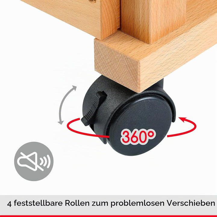 MEEDEN Kunstwagen Speicherorganisator, 3-stöckiger Rollbarer Studiowagen mit Lenkrollen, Multifunkti