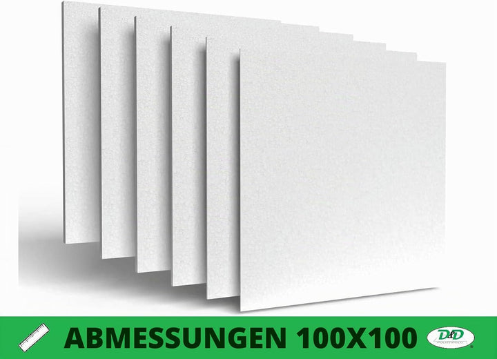 D. & D. Polystyrol 100 cm x 100 cm, Mehrzweck-Platten Dichte 15 kg/m³, EPS 80 (2 Platten H 5 cm) 2 L