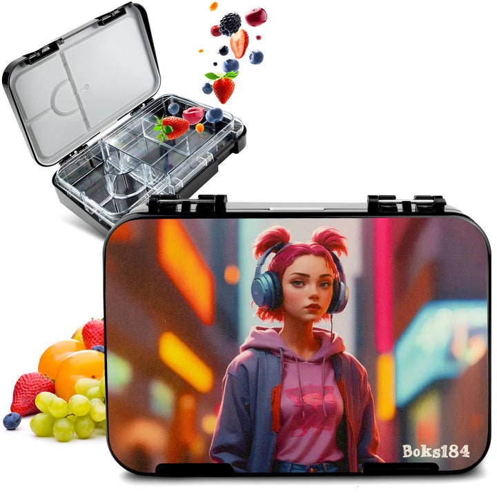Brotdose Kinder mit Fächern - Bento Box auslaufsicher - robust - BPA Frei Lunchbox - Brotbox für Sch