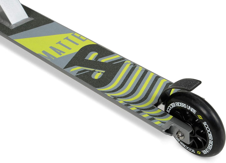 Riprail Matte Stunt Scooter in Ghost Silver mit Alloy Deck, Alloy Core Wheels und ABEC-9 Bearings