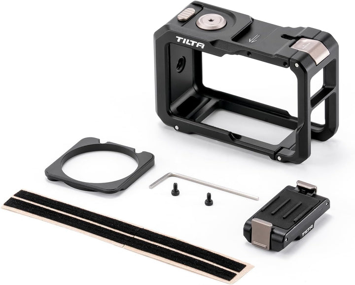 Tilta Kamerakäfig kompatibel mit Osmo Action 3, Action 4 Basic Kit Filmmaking Kit mit Kaltschuh-Empf