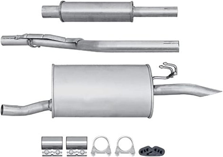 HELLA 8LD 366 028-691 Endschalldämpfer - Easy2Fit® Kit - hinten - dreiteilig - Set mit Anbauteilen