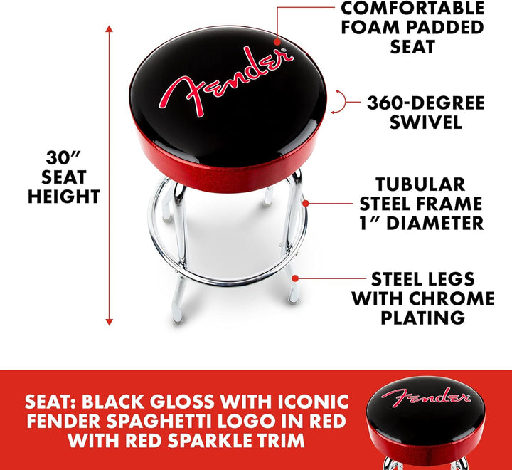 Fender Barhocker 30" Red Sparkle Logo - Barhocker