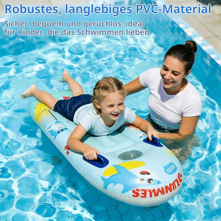 CIYIN Schwimmbrett Bodyboard Aufblasbar, Surfbrett Bodyboard mit Griffen, Schwimmhilfe Aufblasbar Ki