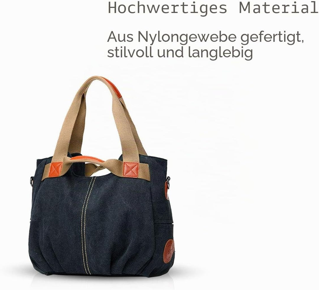 NICOLE & DORIS Canvas Tasche Damen Tragetaschen für Damen Schultertaschen Umhängetasche Leinwand Han