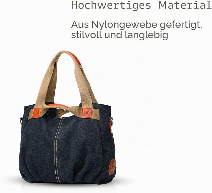 NICOLE & DORIS Canvas Tasche Damen Tragetaschen für Damen Schultertaschen Umhängetasche Leinwand Han