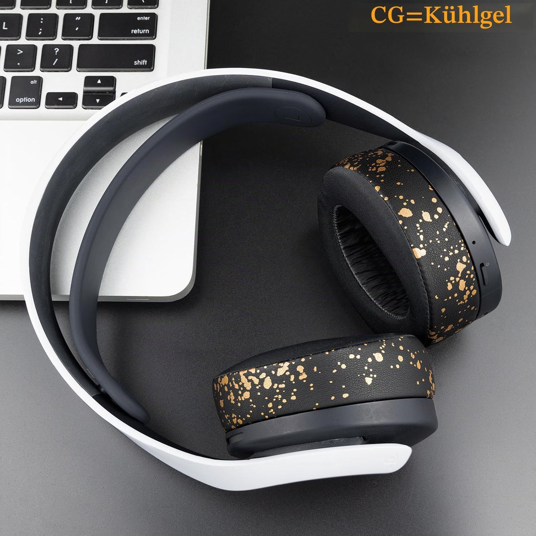 SOULWIT Kühlgel Ersatz Polster Ohrpolster für Sony PS 5 Puls PS5 3D Wireless Headset, Ersatzpolster