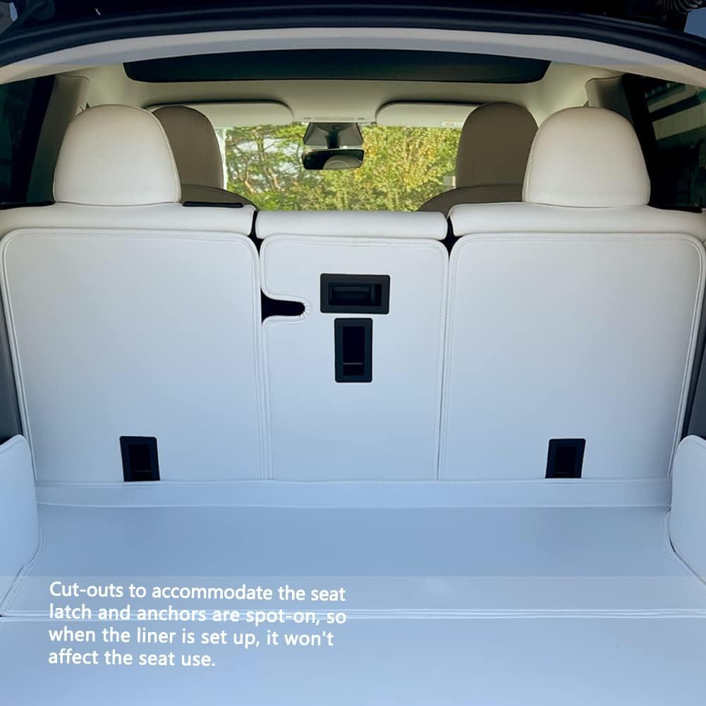 TESBEAUTY Cargo Liner Cargo-Matten für Tesla Model Y 5-Sitzer Kofferraummatten Fussmatten 7 Stück Al