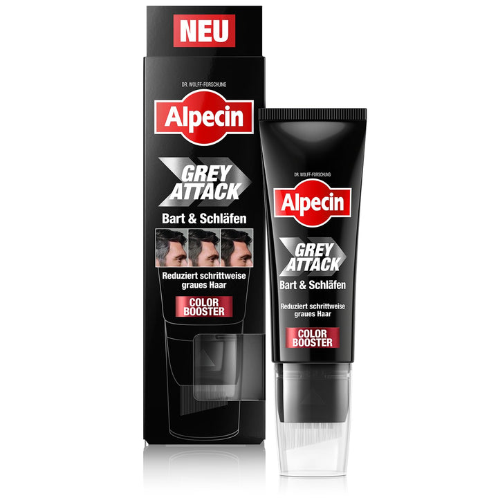 Alpecin Grey Attack Bart & Schläfen Color Booster 50 ml - Graue Haare an Bart und Schläfen abdecken