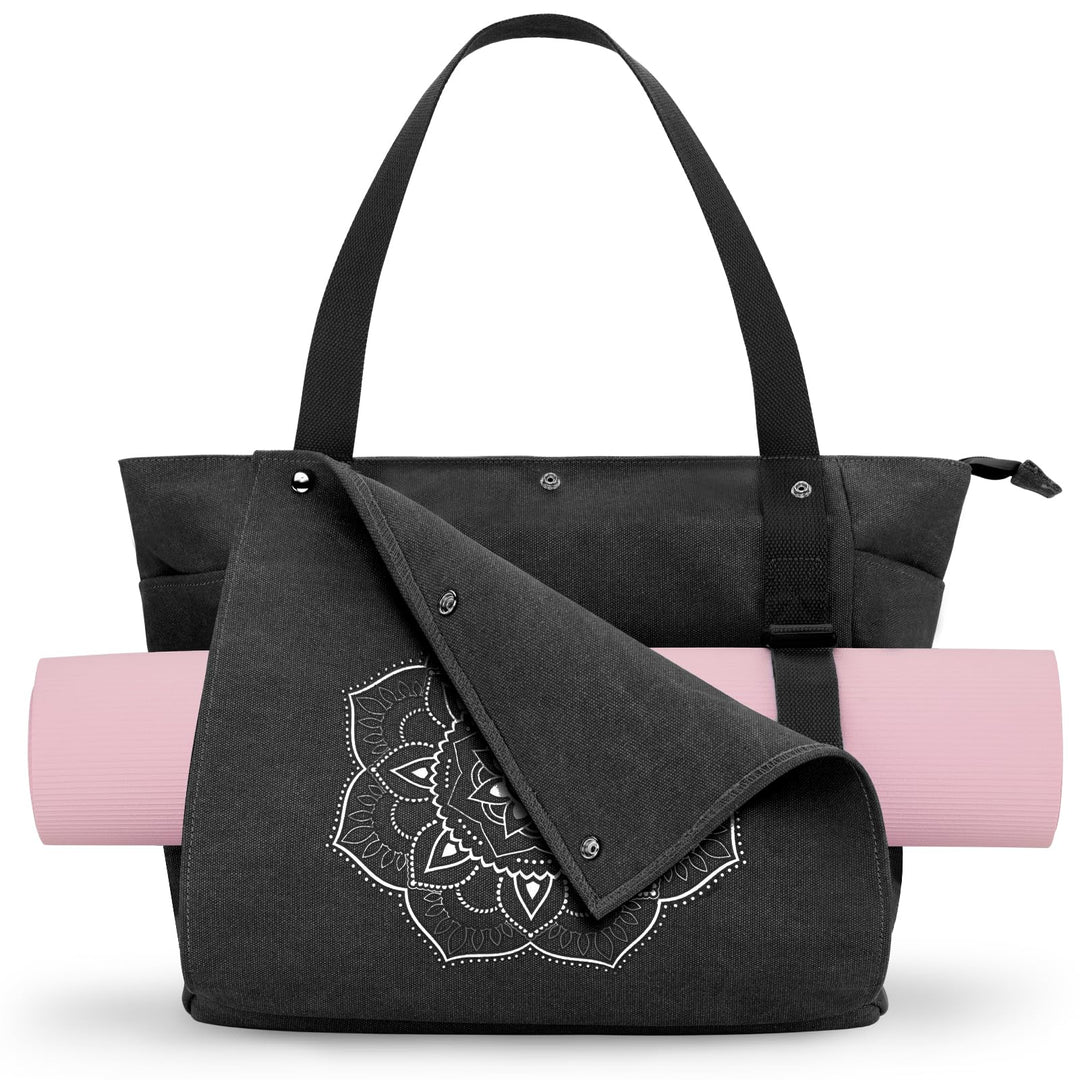 Gonex Yogatasche, Yogamatte Tasche mit Mehreren Taschen für Damen und Herren, Canvas wasserdichte To