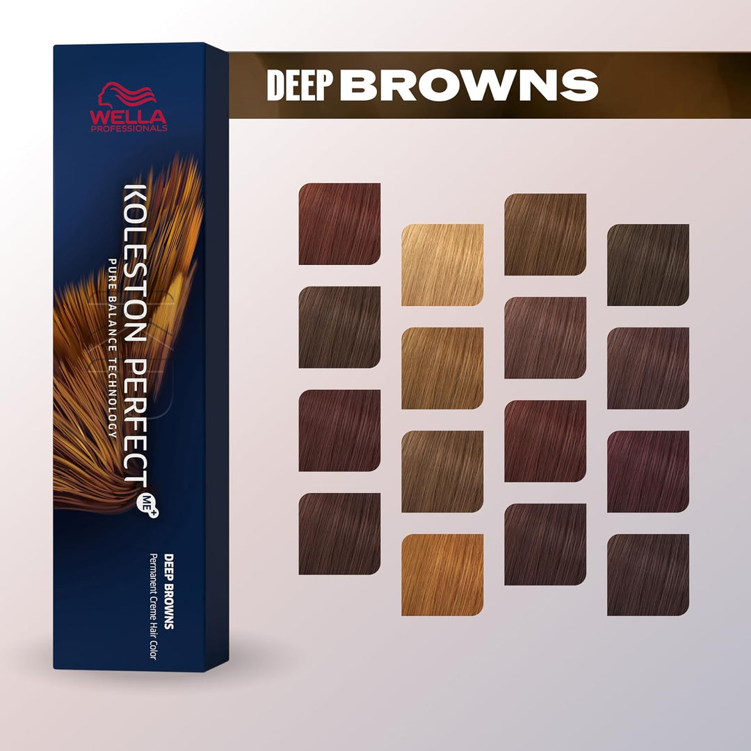 WELLA Koleston Perfect Me KP Deep Browns 7/77 Mittelblond Braun Intensiv 3er Pack Braun 60 ml (3er P