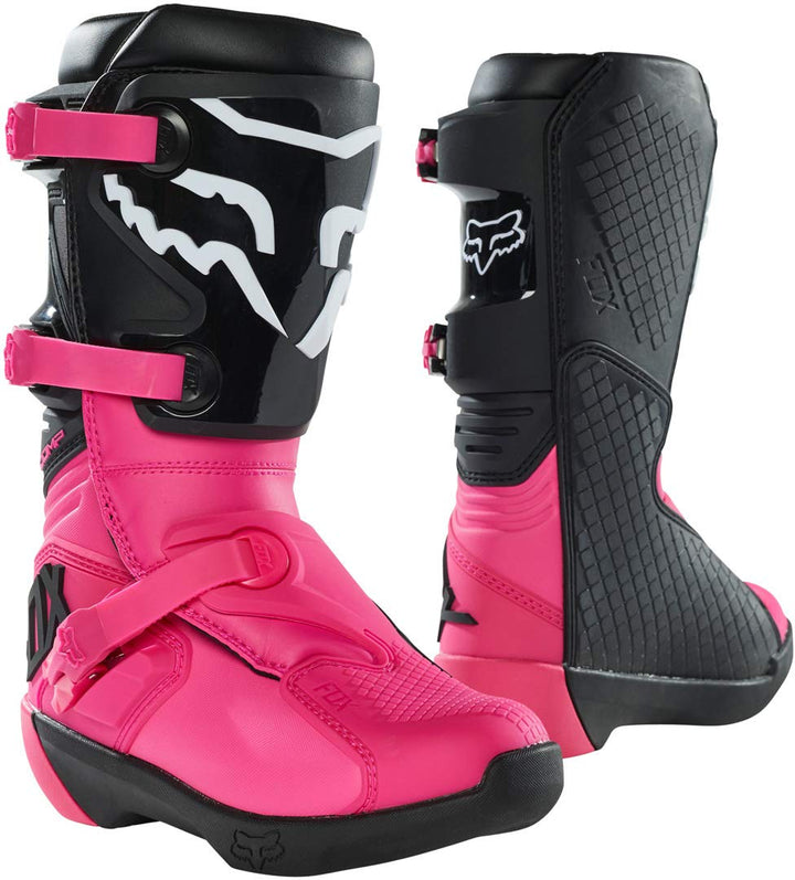 Fox Racing Unisex Kinder Youth Comp Motocross BootYTH Comp Boot – Schnalle 6 Big Kid Schwarz Pink, 6