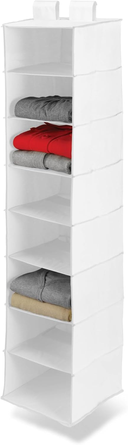 Honey-Can-Do Hängeregal 8 Fächer Polyester Weiss Hanging Closet Organizer Weiss, Hanging Closet Orga