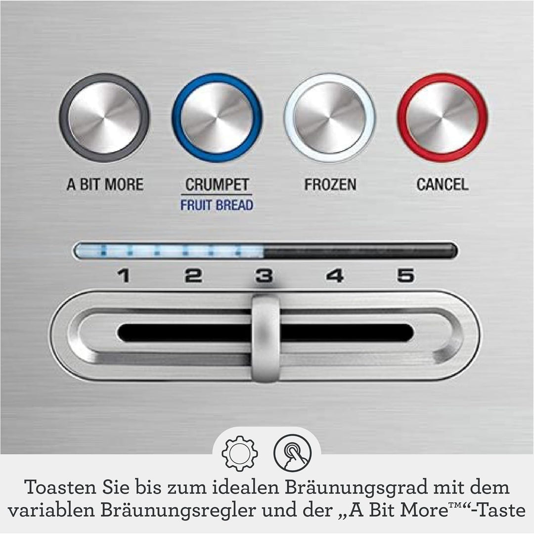 Sage - The 'A Bit More' Toaster - Toastschlitze für 2 Scheiben, Brötchenaufsatz, 4 Einstellungen, Ei