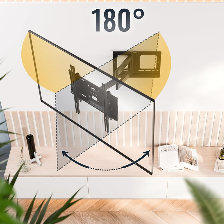 RICOO TV Wandhalterung Fernseher Schwenkbar Neigbar für 31-65 Zoll &amp; Goobay 92759 CAT 6 Kabel LAN Ne