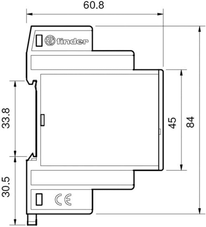 Finder 14.01.8.230.0000 Multifunktions-Treppenhaus-Lichtautomat mit 6 Funktionen