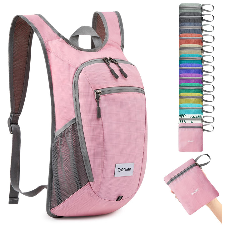 G4Free 10/15/20L Faltbarer Rucksack Klein, Wanderrucksack Leicht, Tagesrucksack Damen Herren für Wan