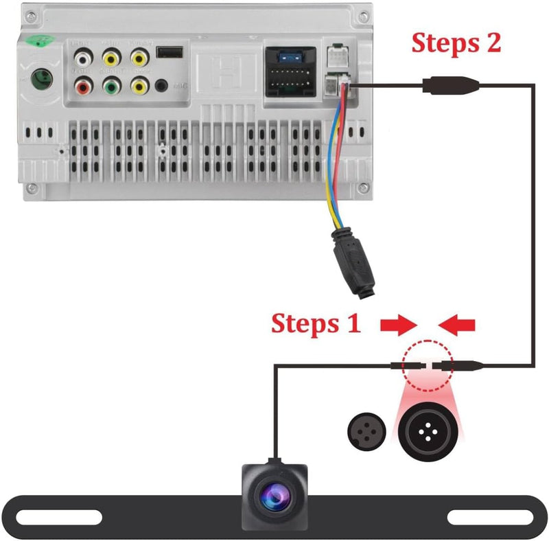 AHD Rückfahrkamera Kompatibel mit YZKONG Radios, Night Vision Waterprof Rückfahrkamera mit Autokennz