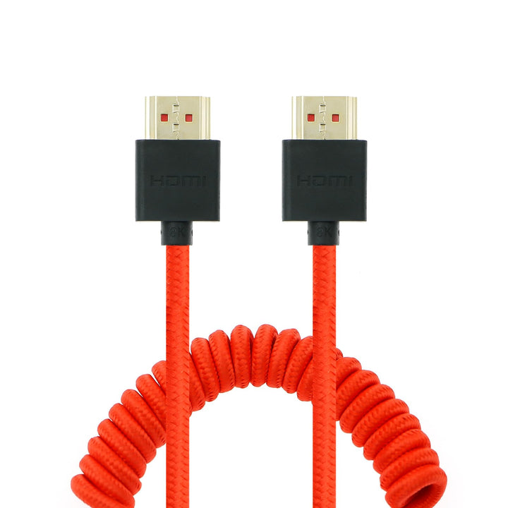 Uonecn HDMI 2.1 8K 60Hz 48Gbps High Speed Spiralkabel Kabel für Kamera & Monitor, kompatibel mit Ato