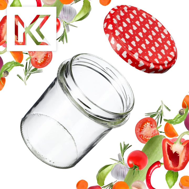 KADAX 10er Set Marmeladengläser 350ml TO82, Einmachgläser Vorratsgläser Mason Jar mit Schraubdeckel,