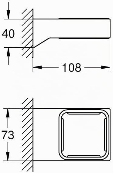 GROHE Selection Cube | Badaccessoires - Halter | 40865000