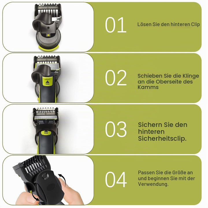 14-in-1 Trimmaufsatz, (0,4–10 mm) Verstellbarer Aufsatz kompatibel mit QP2520 QP2530 QP2620 QP2630 Q