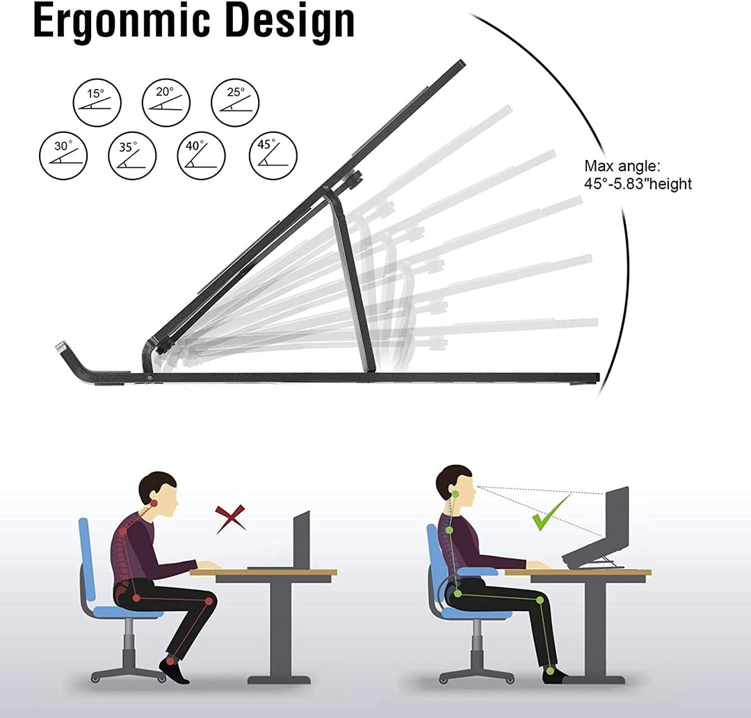 Laptop Ständer, Faltbar Höhenverstellbar Laptopständer Tragbarer Notebook Ständer, Kompatibel mit Ma