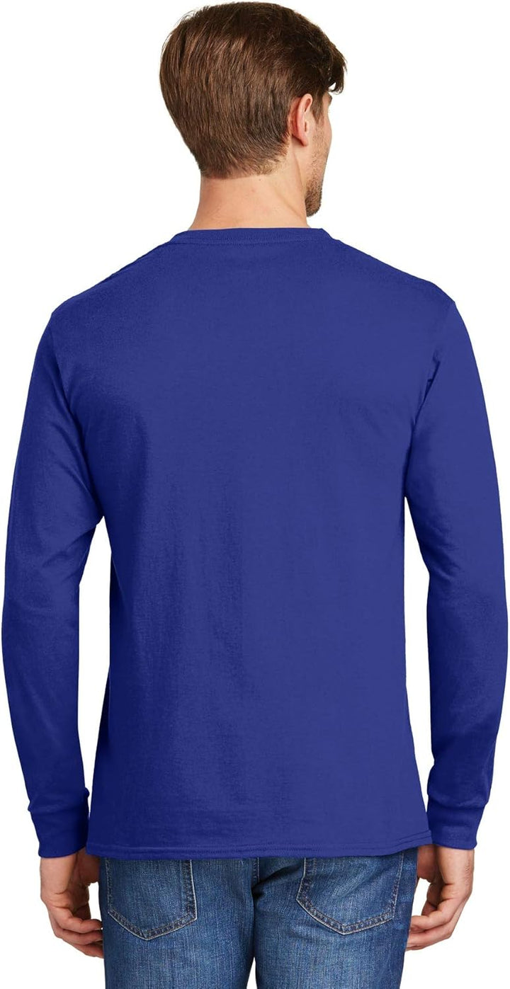 Hanes 6.1 oz. Tagless ComfortSoft Long Sleeve T-Shirt, Deep Royal Blue