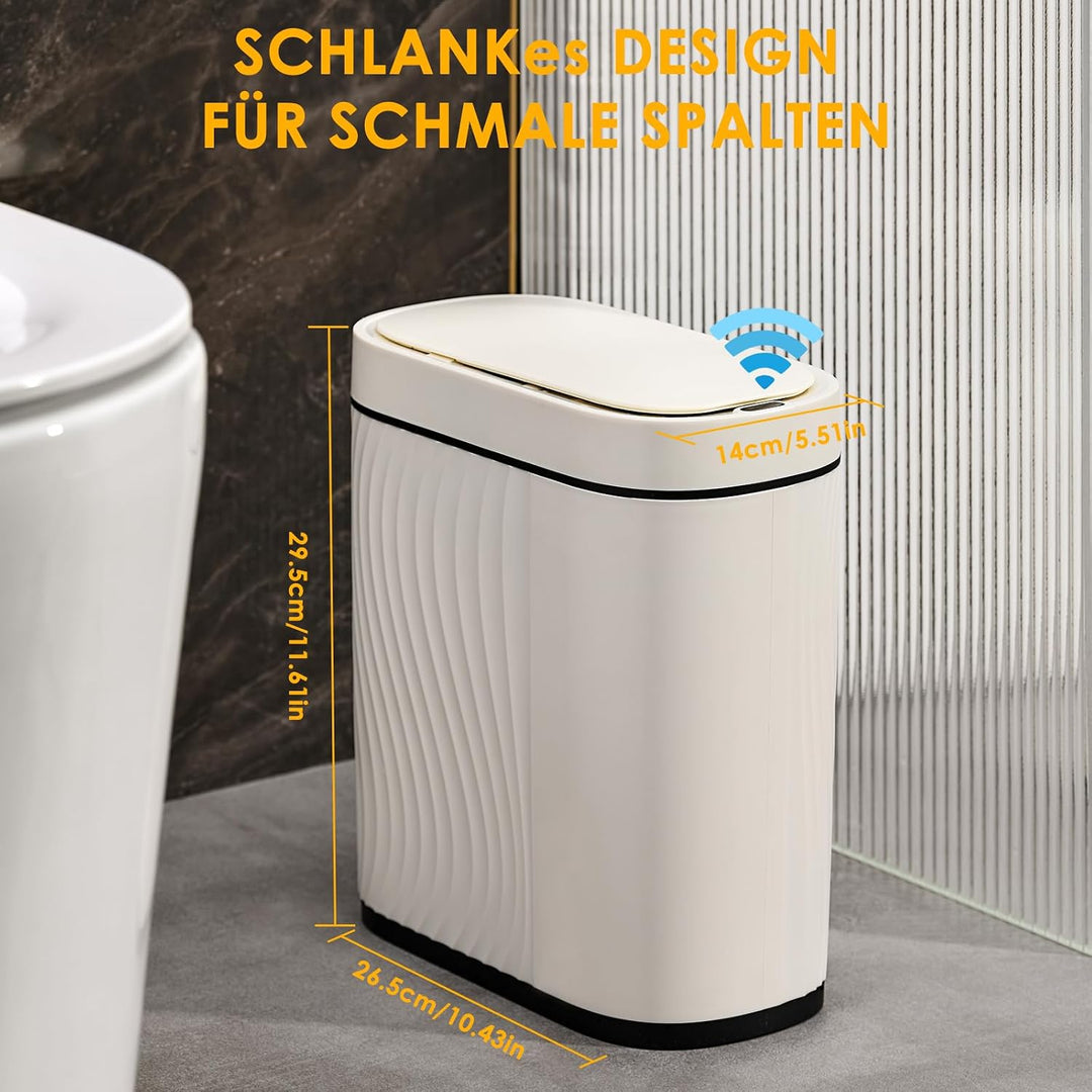 Dreamhigh 8L Mülleimer Mit Sensor, Sensor Mülleimer mit Deckel, Elektrischer Mülleimers Luftdichter,