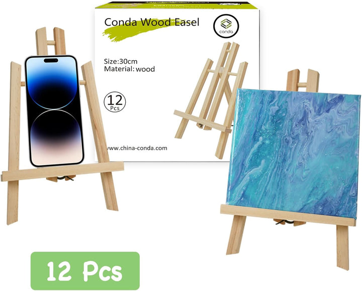 CONDA 12-Packung 30cm Tischplatte, Tragbar A-Rahmen Stativ Tischplatte Staffelei Set für Malerei Par