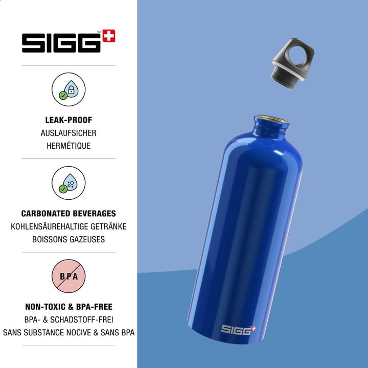 Sigg - Alu Trinkflasche - Traveller - Made in Switzerland - Climatpartner Zertifiziert - Kohlensäure