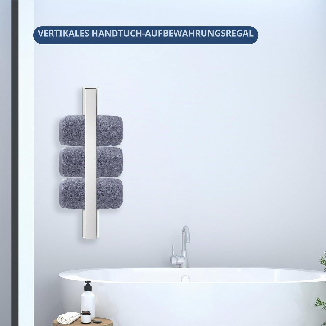 Handtuchhalter für Bad und Küche,50 cm Lange Edelstahlstange für grosse Handtücher,Starke Selbstkleb