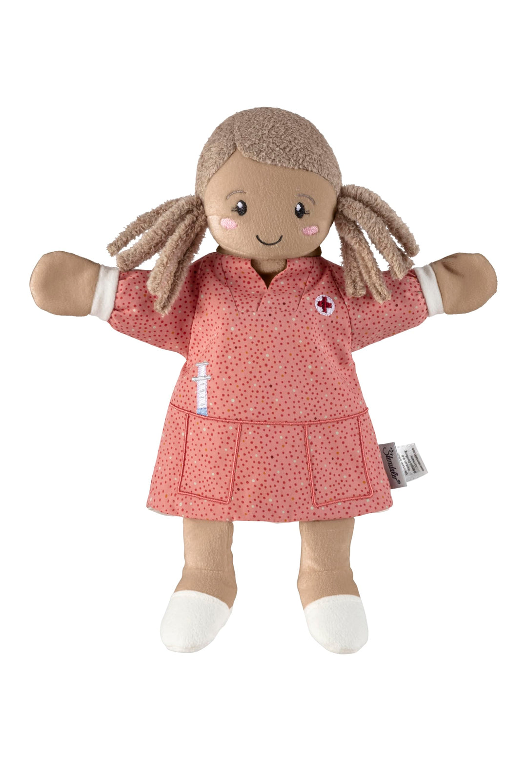Sterntaler Handpuppe Krankenschwester mit Zöpfen - weiches Kinder Spielzeug zum Puppentheater, Erzäh