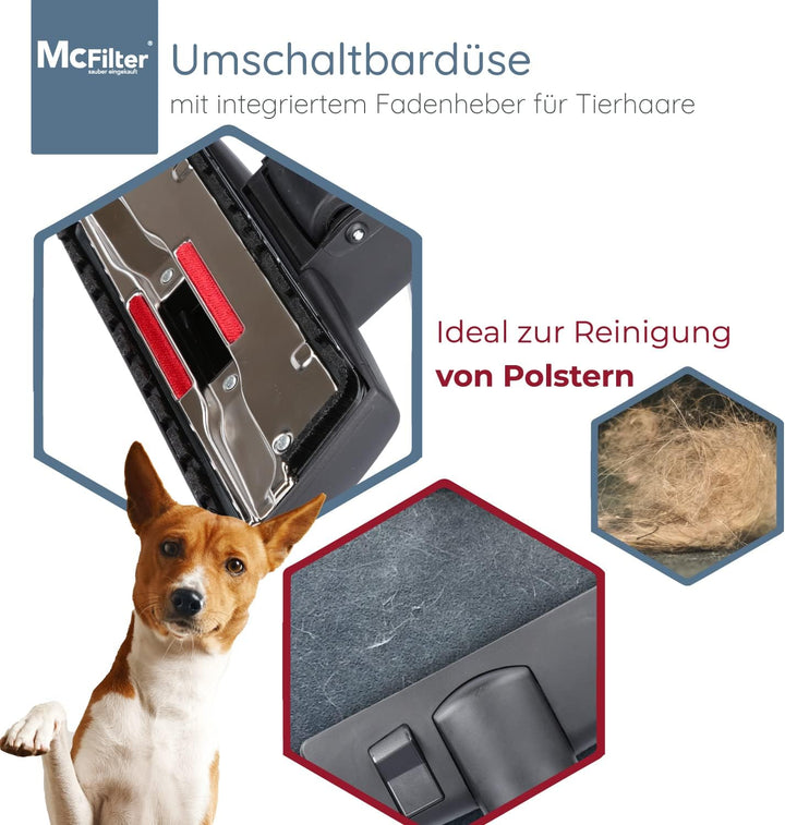 McFilter I Staubsaugerdüse Universal Staubsauger Bodendüse geeignet für Miele AEG Siemens Bosch Kärc