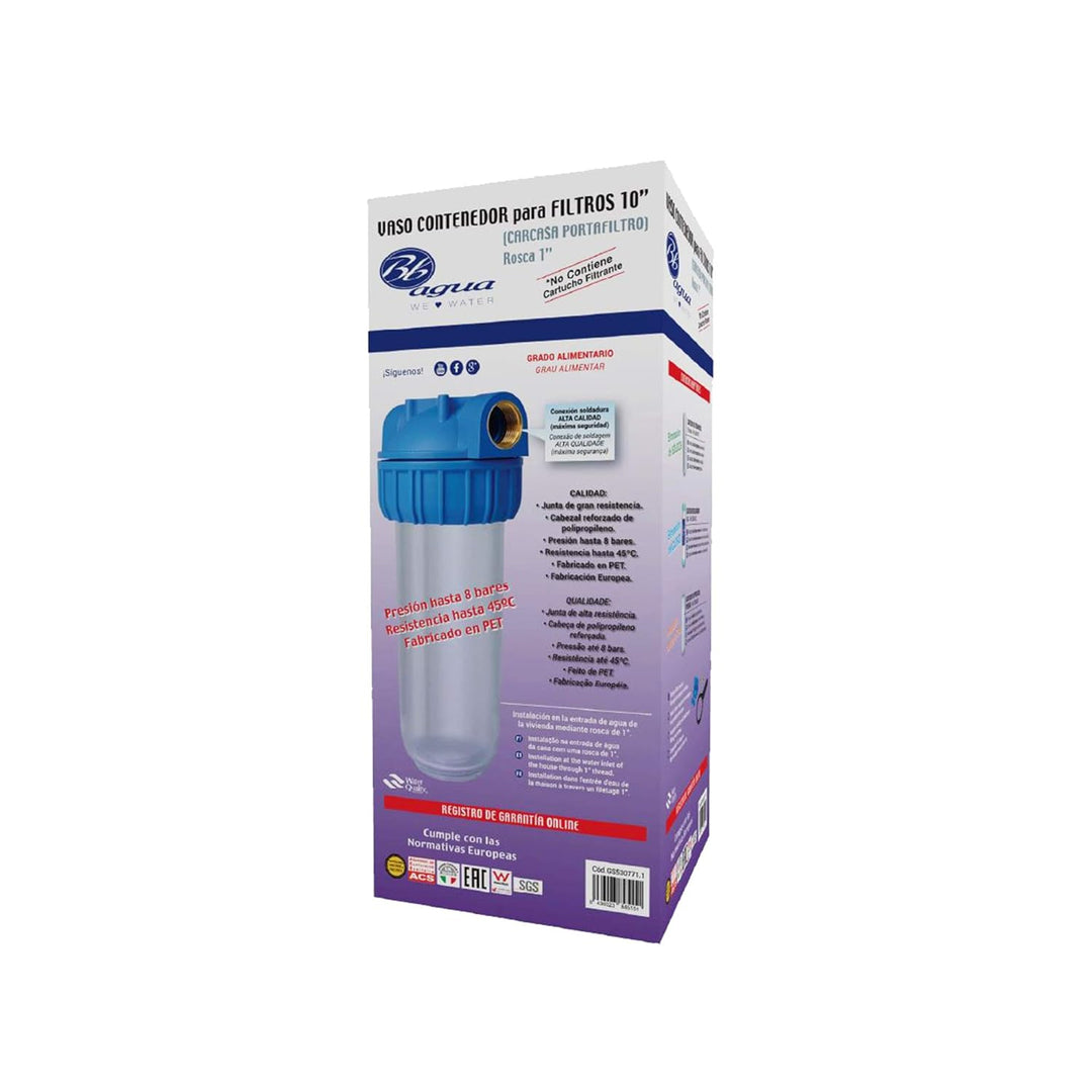 Bbagua GS530771.1 Filterbecher 10" mit Metallgewinde, Halterung und Schlüssel, Kunststoff, 3500 lite