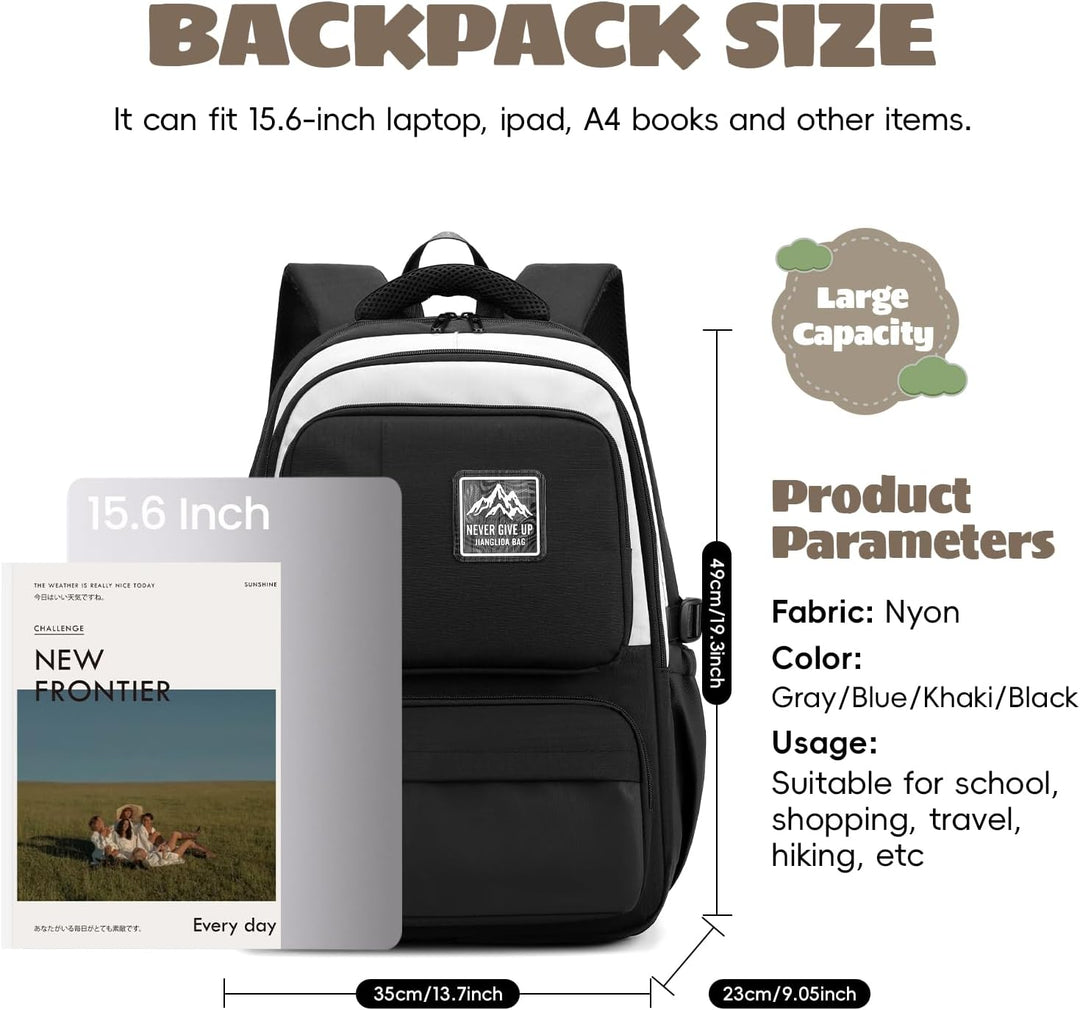 Amythe Schulrucksack Jungen Teenager, Gross Rucksack Schule Gymnasium Oberstufe, Schulranzen Robust