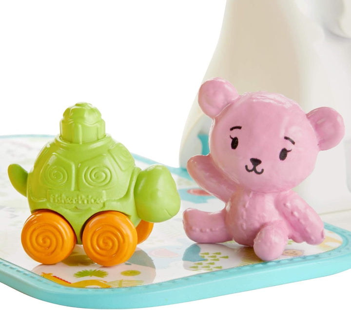 Barbie GHV85 - Skipper Babysitters Inc. Krabbel- und Spielzeit Spielset, Baby-Puppe mit Wackelkopf,