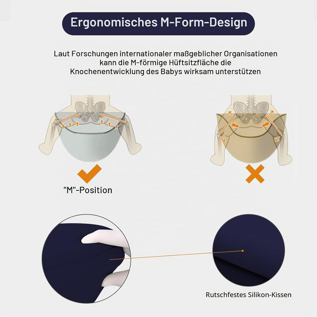 IULONEE Neugeborene Babytrage Baby Carrier Ergonomisch Babytrage mit Hüftsitz Multifunktional Kinder