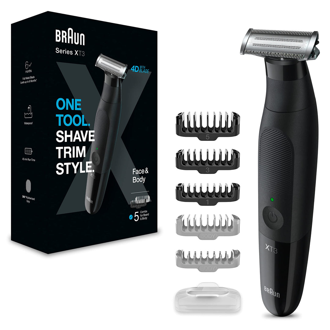 Braun Series X All-in-One Barttrimmer / Bodygroomer / Elektrorasierer Herren / Haarschneidemaschine,