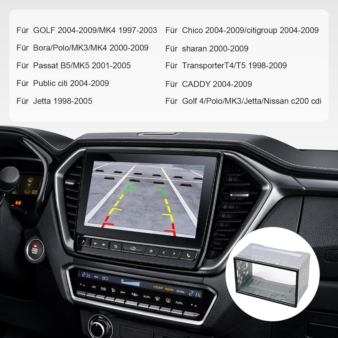 Auto Radio Montage Rahmen 2DIN Doppel Metallrahmen Halterung Faszienmontageset für Doppel DIN Auto R